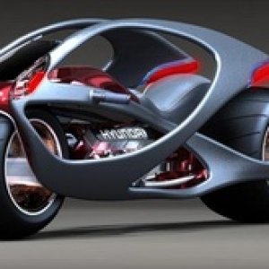 aerodynamic Hyundai Concept Motorcycle