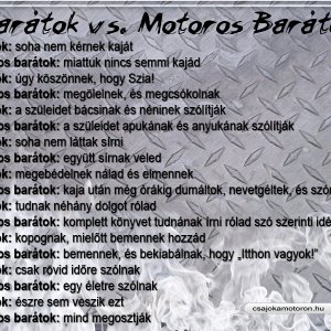 Barátok vs. Motoros barátok