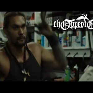 Jason Momoa "hand-starts" his custom bobber - Road to Paloma clip