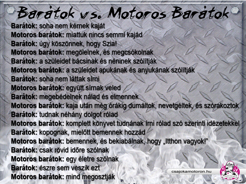 Barátok vs. Motoros barátok